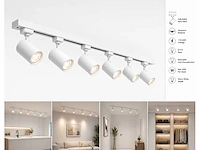 20 x 1-fase railverlichting set – 2 meter – wit – inclusief 6 x gu10 railspots - afbeelding 2 van  5