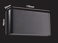 20 x 12w led wandlamp duo licht zwart warm wit waterdicht 17.5cm - afbeelding 4 van  11