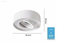 (20 x) 20 x gu10 inbouw armatuur wit kantelbaar... - afbeelding 3 van  5