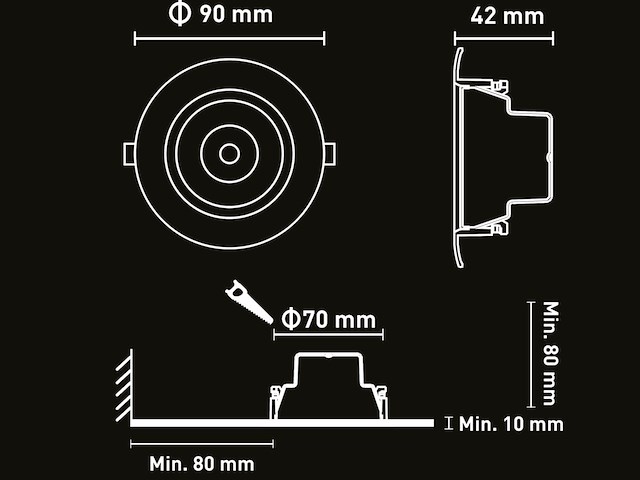 20 x 4.9w cct 3 kleur inbouwspot waterdicht - afbeelding 5 van  5