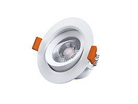 20 x 4.9w smd led inbouwspot 3000k mat wit met lens - afbeelding 1 van  6