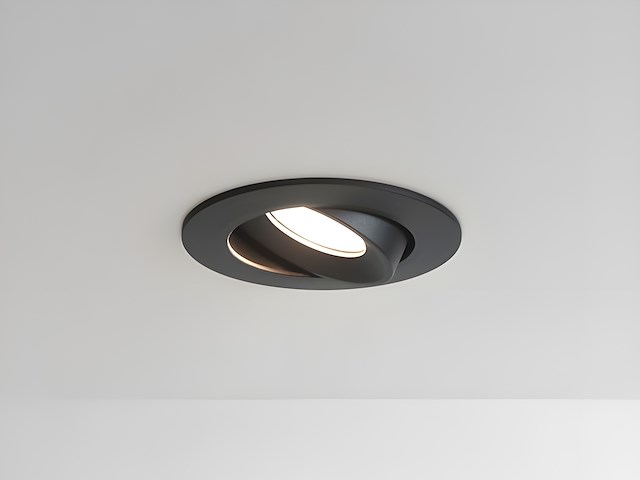 20 x 4.9w smd led inbouwspot 4000k zwart met lens - afbeelding 1 van  7