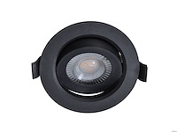 20 x 4.9w smd led inbouwspot 6000k zwart met lens - afbeelding 1 van  7