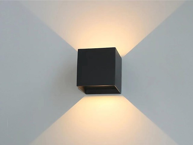 20 x 7w led zwart wandlamp kubus duo licht verstelbaar waterdicht - afbeelding 3 van  8