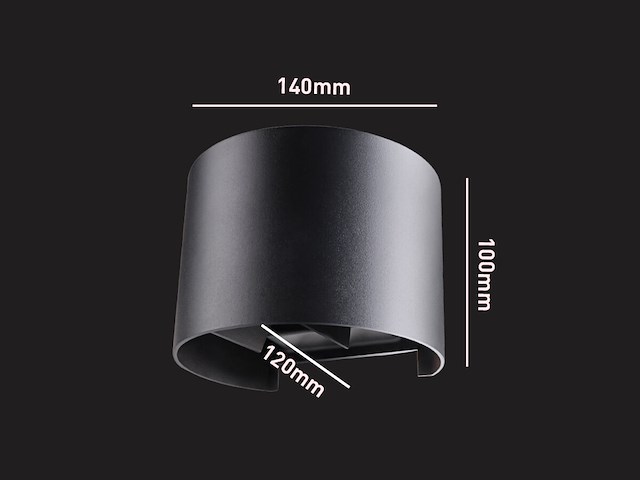 20 x 7w led zwart wandlamp rond duo licht verstelbaar waterdicht - afbeelding 7 van  8