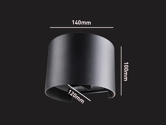 20 x 7w led zwart wandlamp rond duo licht verstelbaar waterdicht - afbeelding 3 van  11