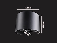 20 x 7w led zwart wandlamp rond duo licht verstelbaar waterdicht - afbeelding 3 van  11