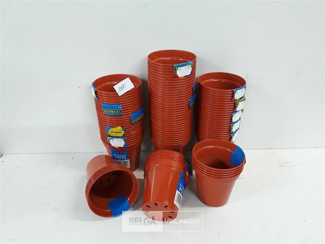 20 x bloempot pvc set 5 stuks 10 cm - afbeelding 1 van  3