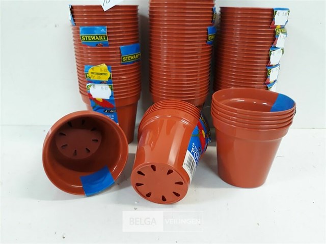 20 x bloempot pvc set 5 stuks 10 cm - afbeelding 3 van  3