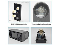 20 x buiten wandlamp – gu10 – dubbele lichtuitgang – ip65 – zwart - afbeelding 5 van  5