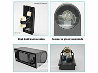 20 x buiten wandlamp – gu10 – dubbele lichtuitgang – ip65 – zwart - afbeelding 6 van  6