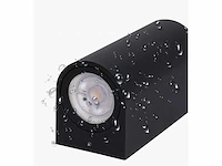 20 x buiten wandlamp – gu10 – dubbele lichtuitgang – ip65 – zwart - afbeelding 10 van  15