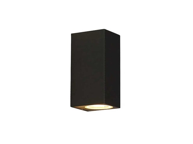 20 x buiten wandlamp – gu10 – rechthoek – dubbele lichtuitgang – ip65 – zwart - afbeelding 6 van  12