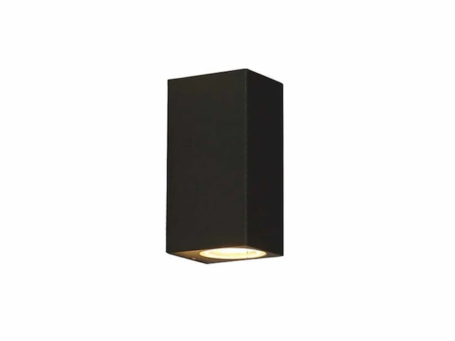 20 x buiten wandlamp – gu10 – rechthoek – dubbele lichtuitgang – ip65 – zwart - afbeelding 10 van  12