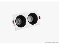 20 x downlight fitting – draaibaar – gu10 – wit/zwart – ip20 – ep-2 - afbeelding 1 van  4