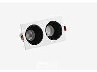 20 x downlight fitting – draaibaar – gu10 – wit/zwart – ip20 – ep-2 - afbeelding 1 van  5