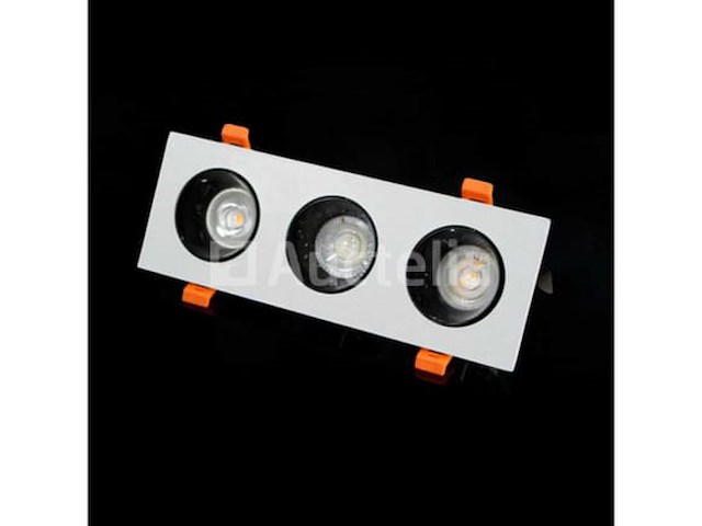 20 x downlight fitting – draaibaar – gu10 – wit/zwart – ip20 – ep-3 - afbeelding 3 van  5