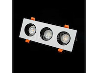 20 x downlight fitting – draaibaar – gu10 – wit/zwart – ip20 – ep-3 - afbeelding 3 van  5