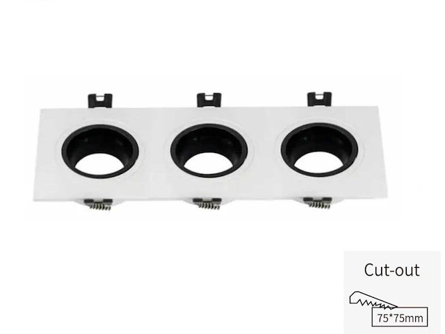 20 x downlight fitting – draaibaar – gu10 – wit/zwart – ip20 – ep-3 - afbeelding 2 van  5