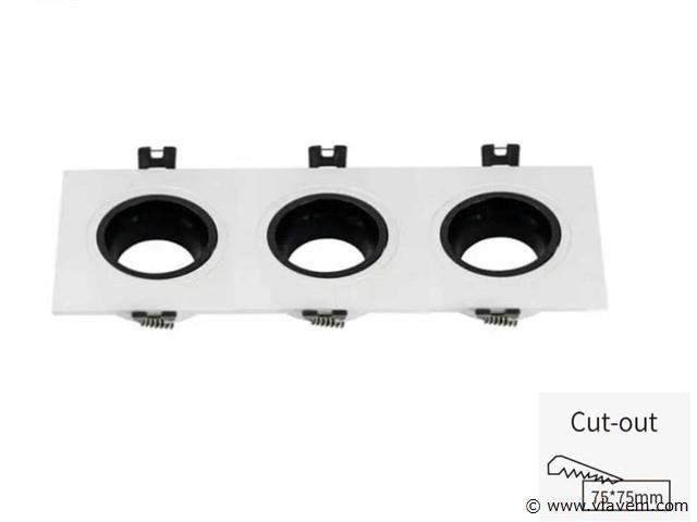 20 x downlight fitting – draaibaar – gu10 – wit/zwart – ip20 – ep-3 - afbeelding 2 van  5
