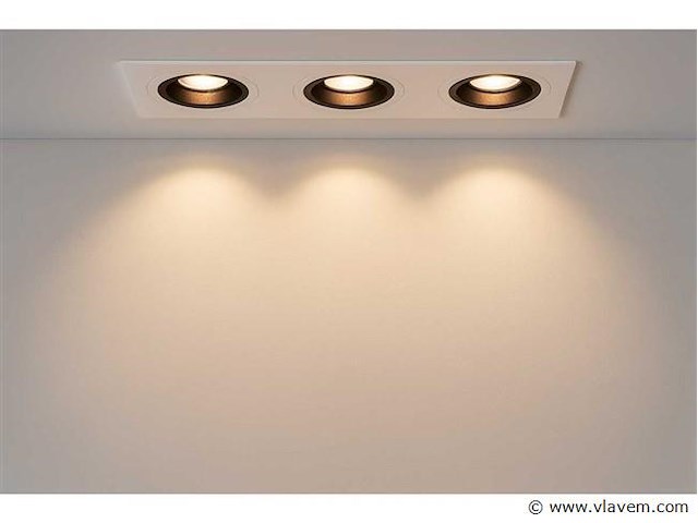 20 x downlight fitting – draaibaar – gu10 – wit/zwart – ip20 – ep-3 - afbeelding 1 van  5