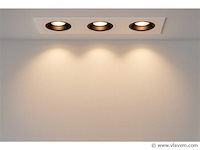 20 x downlight fitting – draaibaar – gu10 – wit/zwart – ip20 – ep-3 - afbeelding 1 van  5