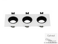 20 x downlight fitting – draaibaar – gu10 – wit/zwart – ip20 – ep-3 - afbeelding 2 van  5