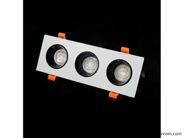 20 x downlight fitting – draaibaar – gu10 – wit/zwart – ip20 – ep-3 - afbeelding 5 van  5
