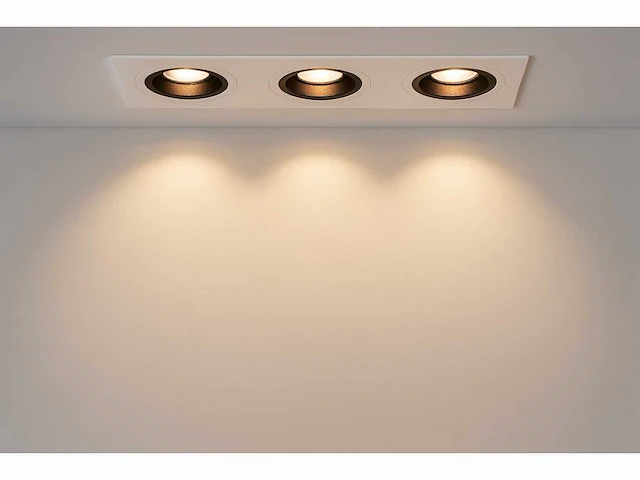 20 x downlight fitting – draaibaar – gu10 – wit/zwart – ip20 – ep-3 - afbeelding 1 van  5
