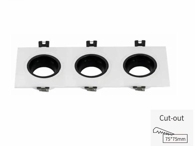 20 x downlight fitting – draaibaar – gu10 – wit/zwart – ip20 – ep-3 - afbeelding 2 van  5
