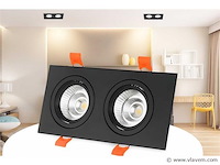 20 x downlight fitting – draaibaar – gu10 – zwart – ip20 – ep-2 - afbeelding 1 van  5