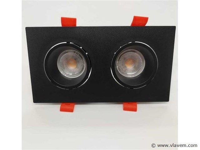 20 x downlight fitting – draaibaar – gu10 – zwart – ip20 – ep-2 - afbeelding 2 van  5