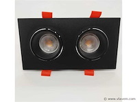 20 x downlight fitting – draaibaar – gu10 – zwart – ip20 – ep-2 - afbeelding 2 van  5