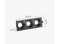 20 x downlight fitting – draaibaar – gu10 – zwart – ip20 – ep-3 - afbeelding 4 van  5