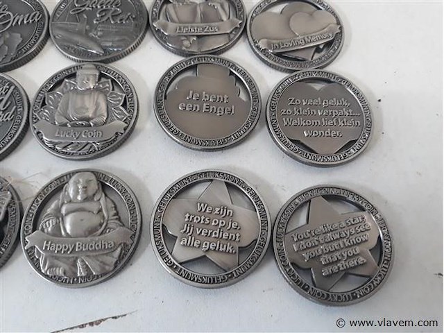 20 x geluksmunt met spreuk - afbeelding 2 van  2