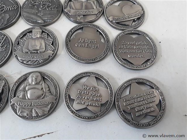 20 x geluksmunt met spreuk - afbeelding 2 van  2
