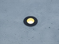 20 x gu10 grondspot rond zand zwart - afbeelding 1 van  6