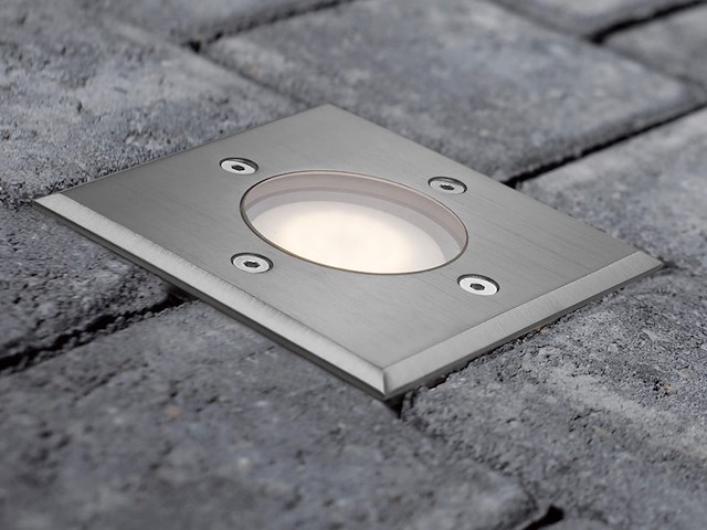 20 x gu10 grondspot vierkant satijn nickel - afbeelding 3 van  5