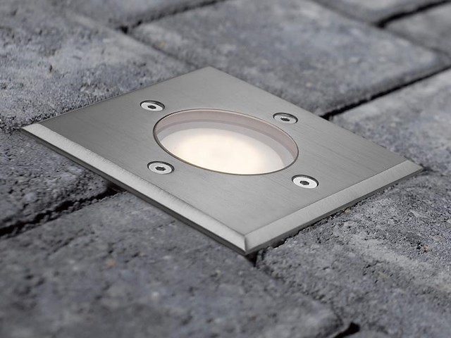 20 x gu10 grondspot vierkant satijn nickel - afbeelding 2 van  5