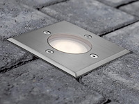 20 x gu10 grondspot vierkant satijn nickel - afbeelding 2 van  5