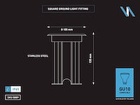20 x gu10 grondspot vierkant satijn nickel - afbeelding 5 van  5