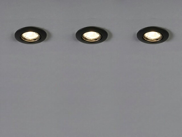 20 x gu10 inbouw armatuur zand zwart met lamphouder - afbeelding 4 van  8