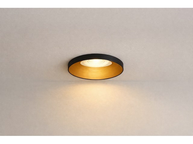 20 x gu10 inbouw armatuur zwart en goud met lamphouder - afbeelding 2 van  6