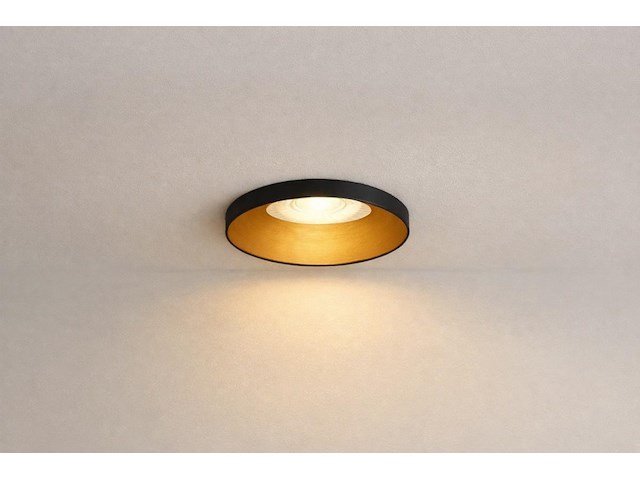 20 x gu10 inbouw armatuur zwart en goud met lamphouder - afbeelding 1 van  6