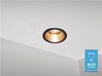 20 x gu10 inbouw armatuur zwart en goud met lamphouder - afbeelding 1 van  5