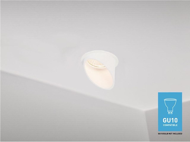 20 x gu10 inbouw design armatuur cilinder zand wit met lamphouder - afbeelding 3 van  5