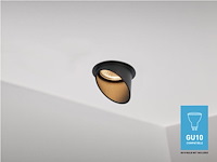 20 x gu10 inbouw design armatuur zwart met lamphouder - afbeelding 4 van  6