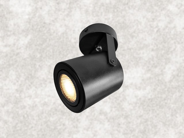 20 x gu10 opbouwspot armatuur cilinder zand zwart draaibaar - afbeelding 1 van  6