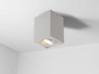 20 x gu10 opbouwspot armatuur rechthoekig wit kantelbaar 12,5cm - afbeelding 3 van  6