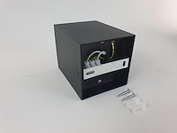 20 x gu10 opbouwspot armatuur rechthoekig zwart kantelbaar 12,5cm - afbeelding 6 van  7